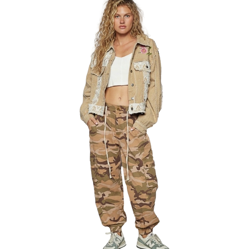 Embroidered Tan Jacket for Women - Picture 2 of 6